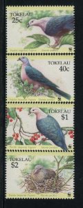 Tokelau MNH Sc 204-07 Value $ 7.80 WWF Pigeons