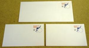 U605, 20c U.S. Postage Qty 3 Envelopes Remember our Par