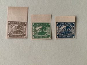 Buenos Aires reprints from original dies of 1858 mint never hinged stamps A2986