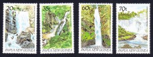 Papua NG Waterfalls 1990 MNH SC#729-732 SG#611-614