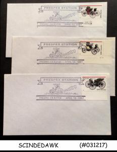 UNITED STATES - 1995 FRESPEX STATION SPECIAL COVER WITH SPECIAL CANCL. 3nos