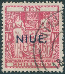 Niue 1945 10s carmine-lake SG85 used