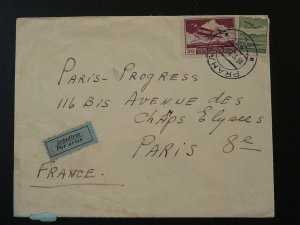aviation air mail cover Czechoslovakia 1938 ref 98509