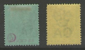 Mauritius 1902 Sc 121,122 MH