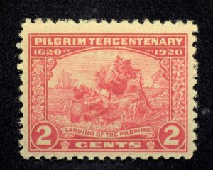 HS&C: Scott #549 2 cent Pilgrim Mint VF LH US Stamp