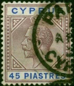 Cyprus 1915 45pi Dull Purple & Ultramarine SG84 Fine Used