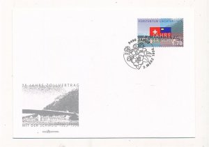 D322640 Liechtenstein FDC 75 Years Customs Treaty With Scotland