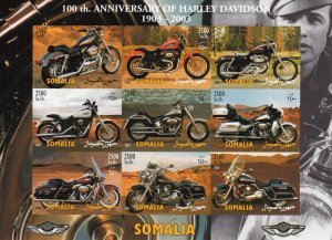 Somalia 2003 HARLEY DAVIDSON Elvis Presley Sheet Imperforated Mint (NH)