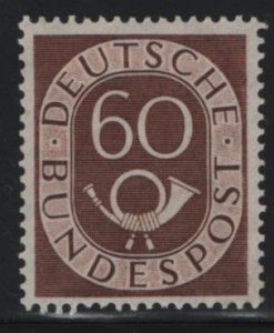 Germany 1951-52 MH Sc 682 60pf Numeral and Post horn