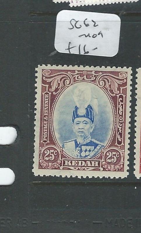 MALAYA KEDAH (PP0710B) SULTAN 25C  SG 62    MOG