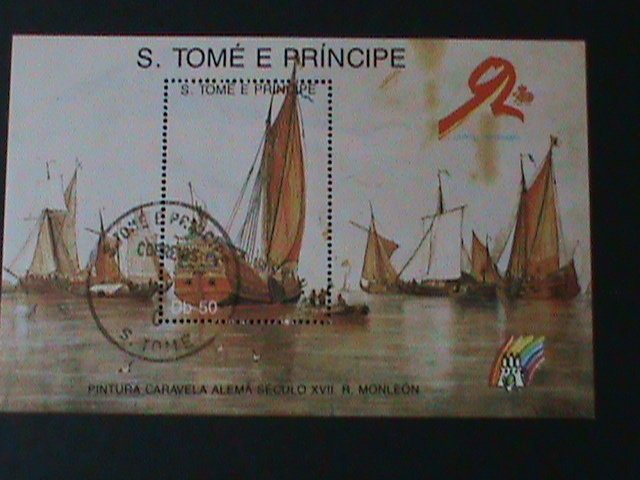 ST.THOMAS -1992 500TH ANNIVERSARY OF DISCOVERED AMERICA- PAINTING-CTO-S/S-VF