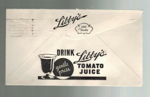 1941 Vancouver BC Canada Libby Tomato Juice Advertising Window Cover