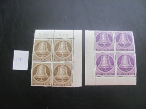 BERLIN 1953 MNH SC 9N94,98 BLOCKS  XF $70 (117)
