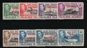 FALKLAND ISLANDS DEP. 4L1-8 MINT LH F-VF KGVI SHIP SHEEP