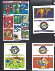 Maldives Islands,1643-55,Disney Sgls & Three S/S(1),**MNH**