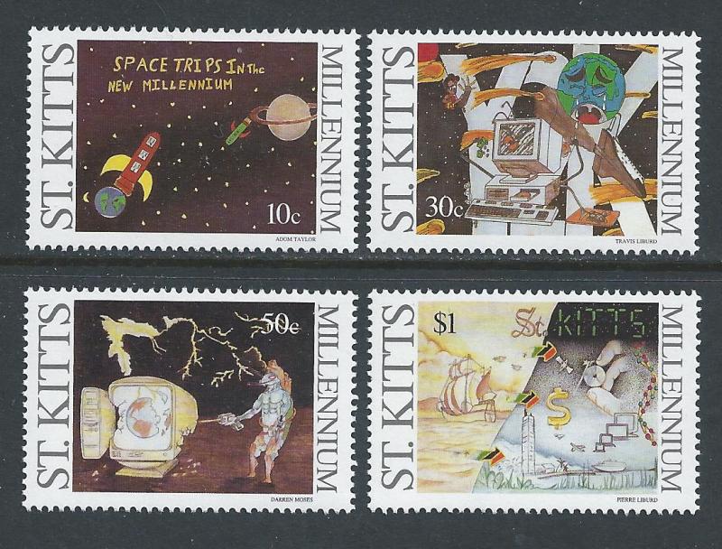 St. Kitts #469-72 NH Millennium - Children's Drawings