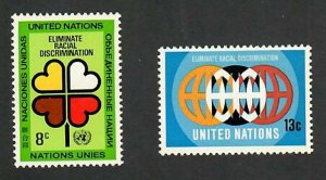 United Nations-New York;  Scott 220-221; 1971; Unused; NH; Complete Set