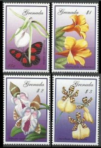 2000 Grenada 4513-4516 Flowers and Butterflies 7,50 €