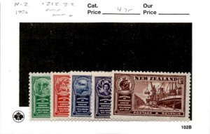 New Zealand, Postage Stamp, #218-222 Mint Hinged, 1936 Industry (AC)