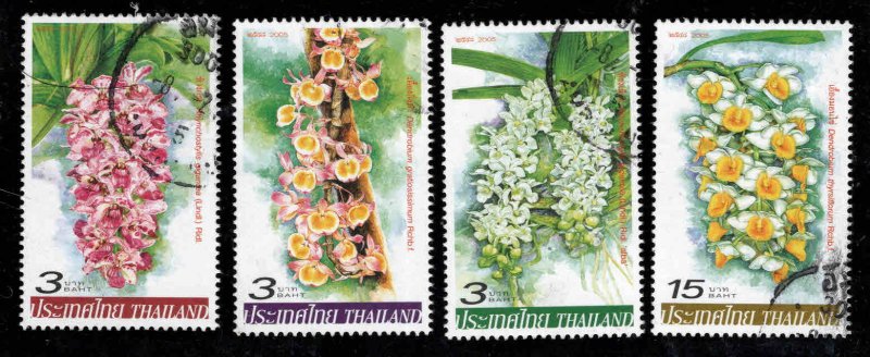 THAILAND Scott 2189-2192 Used Orchid flower stamp set 2005