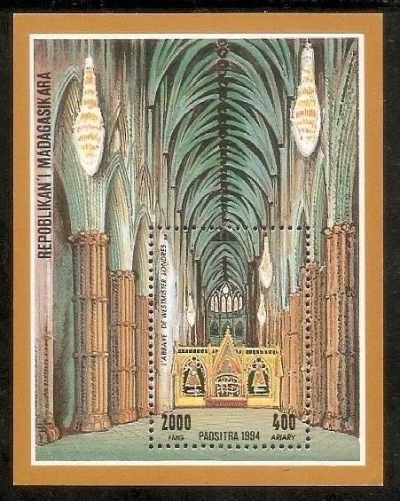 Malagasy 1993 Churches Architecture Sc 1215 M/s MNH # 13315