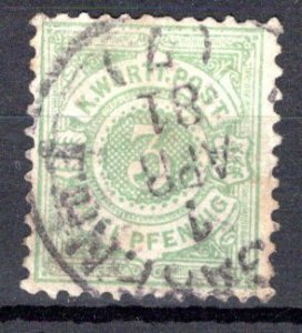 German States Wurttemberg Scott # 56, used