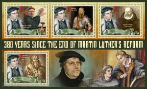 380 years of Martin Luther's reform 2020 year 1+1 sheets perforated  NEW