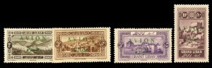 Lebanon #C9-12 Cat$20, 1925 Airpost, set of four, hinged