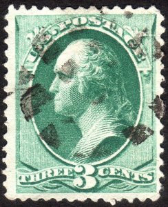 1881, US 3c, Washington, Used, Sc 207