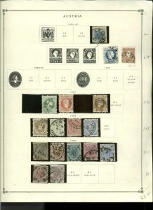 Collection, AUSTRIA Part A Scott Pages, 1850/1959, Cat $192, Mint & Used