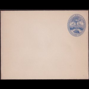 SEYCHELLES 1895 - Stamped Envelope-Coat of Arms Blue