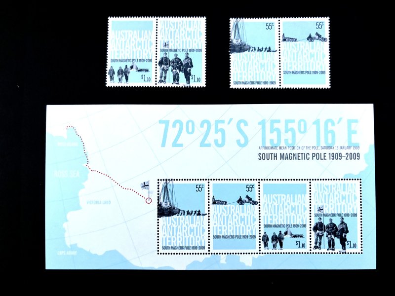 Australian Antarctic Territory: 2009, Centenary South Magnetic Pole   MNH Set