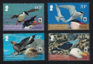 South Georgia Gull Tern Skua Shag Birds WWF 4v No frame 2012 MNH SG#556a-559a