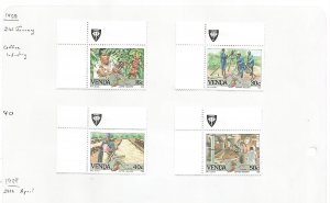 VENDA - 1988 - Coffee Industry - Perf 4v Set - Mint Light Hinged