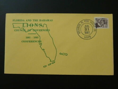 Lions Club cover 1981 Council of Governors Orlando Florida & Bahamas 64557