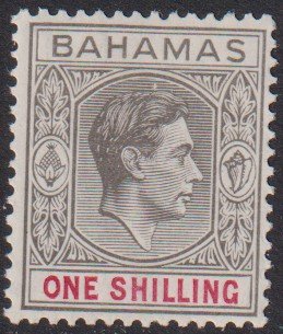 1938 - 1946 Bahamas KGVI 1/ issue MLH Sc# 110 CV $11.50 Stk #1