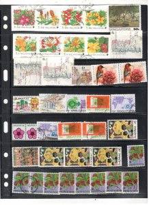 SINGAPORE COLLECTION ON STOCK SHEET MINT/USED