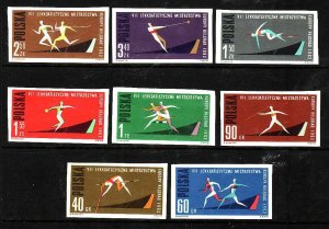 Poland-Sc#1079-86- id5-unused NH imperf set-Sports-1962-