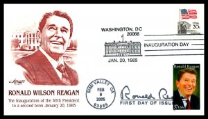 1985 Ronald Reagan Inauguration DUAL With 2005 First Day - Artcraft Cachet