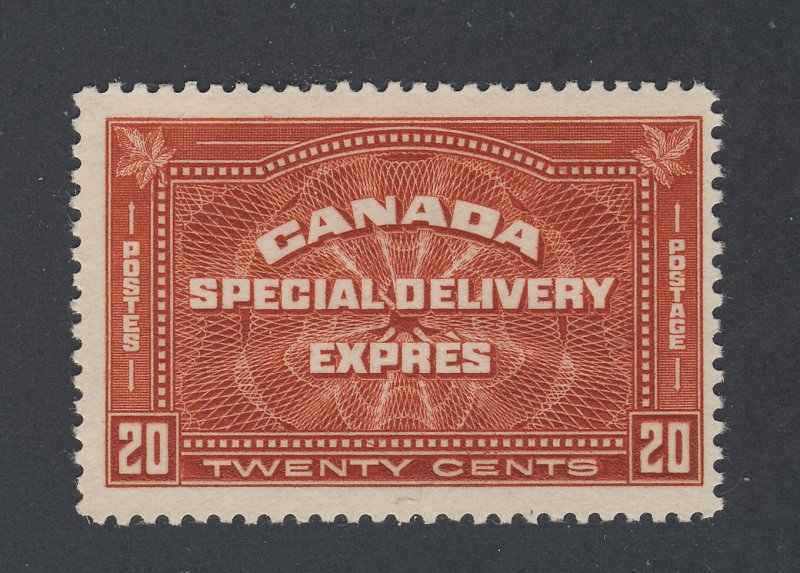 Canada Special Delivery MH Stamp #E4-20c MH Fine+ Guide Value = $45.00