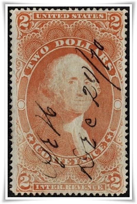 R81c $2.00 Revenue: Conveyance (1862-71) Used