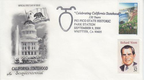 2000 California Sesquicentennial Whittier 2nd Day Artcraft