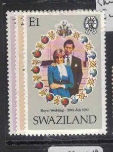 Swaziland Royal Wedding SC 382-4 MOG (7hav)