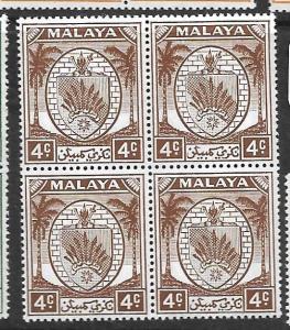 MALAYA NEGRI SEMBILAN (P0401B) ARMS  4C  SG44  B[ OF 4 SG 45  MNH