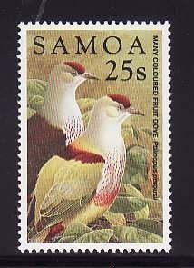 Samoa-Sc#962- id7-unused NH set-Birds-Fruit Dove-1998-