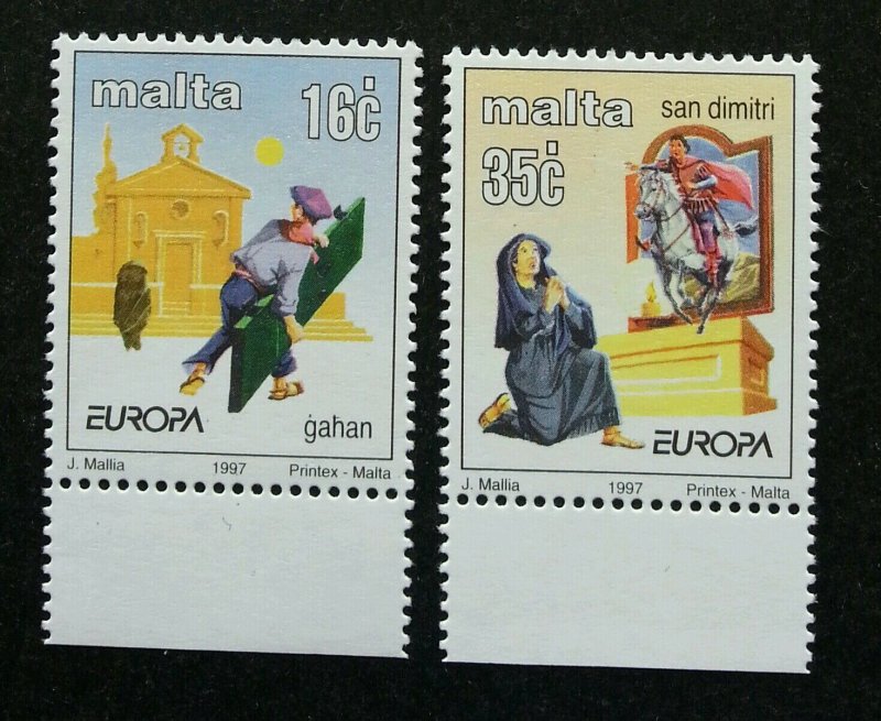 *FREE SHIP Malta Europa CEPT Tales And Legends 1997 Horse (stamp margin) MNH