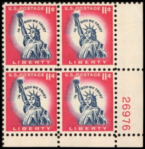 US #1044c LIBERTY MNH LR PLATE BLOCK #26976