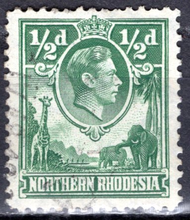 Northern Rhodesia; 1938: Sc. # 25: Used Single Stamp