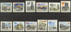 Berlin Germany 1965 Architecture Buildings set of 12 MNH