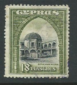 Cyprus SG 142 Used very light corner bend on reverse